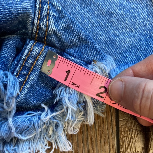 Forever 21 Retro Paper Bag Waist Denim Shorts Size Small - Picture 12 of 15